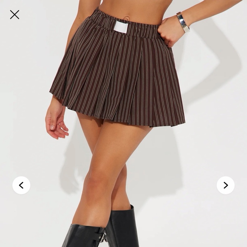 Pleated Boxer Micro Mini Skirt - Picture 2 of 6